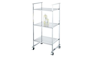 Metal Bathroom Trolley, Rolling Shower Rack, Storage Cart