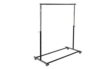 Rolling Garment Rack, Clothes Rail with Castors, Metal Clothes Hanger