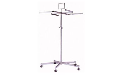 4 Way Revolving Clothes Rail, Clothes Fixture Rack, Display Rail