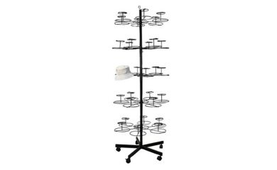 Hat Display Rack, Hat Rack with Castors, Hat Fixture Display Rail