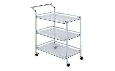 Glass Kitchen Cart Metal Kitchen Cart Mobile Storage Cart