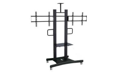 TV Cart With Projector Holder, Television Bracket Cart, TV Mount Trolley