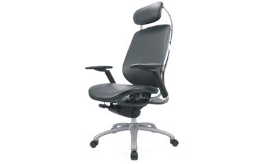 Leather Office Chair, Reception Chair, Swivel Leather Chair