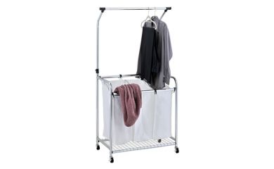 Clothes Rack With Laundry Bag, Clothes Storage Rack, Clothes Hanger Stand