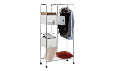 Garment Rack With Drawers, Drying Rack With Wheels, Movable Laundry Rack
