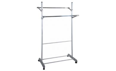 Clothes Hat Hanger Rack, Rolling Clothes Rack, Furniture, Clothes Rack, Double Rail Clothes Rack