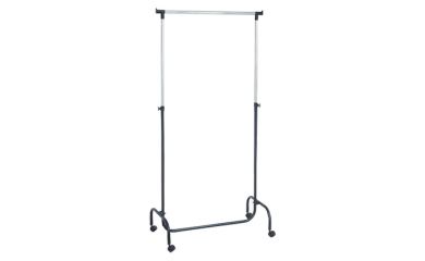 Clothes Rack-Single, Metal Clothes Stand, Rolling Clothes Rack