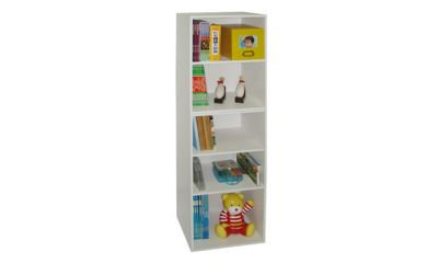 Kid Book Shelf, Wood Bookcase, White Wood Shelf