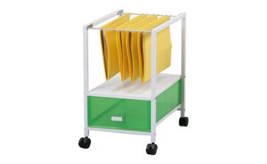 Rolling File Cart, Office Cart, Metal Office Cart