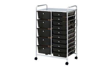 15-Drawer Mobile Cart, Storage Trolley Cart, Walmart Storage Trolley Cart