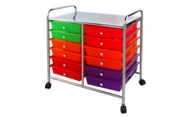 12-Drawer Mobile Cart, Mobile Organizer, Toy Organizers